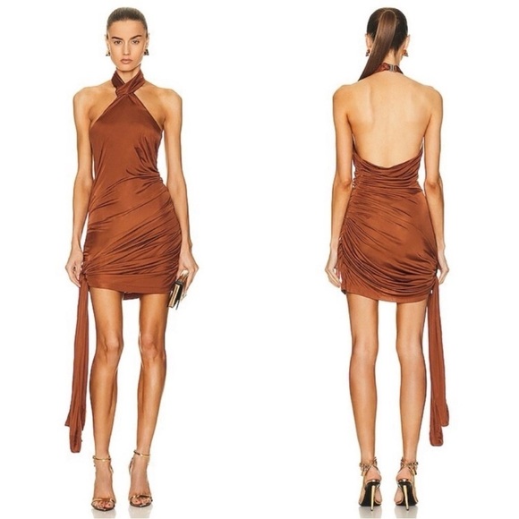 Gauge81 Dresses & Skirts - GAUGE81 Riga Mini Dress in Chestnut Size S